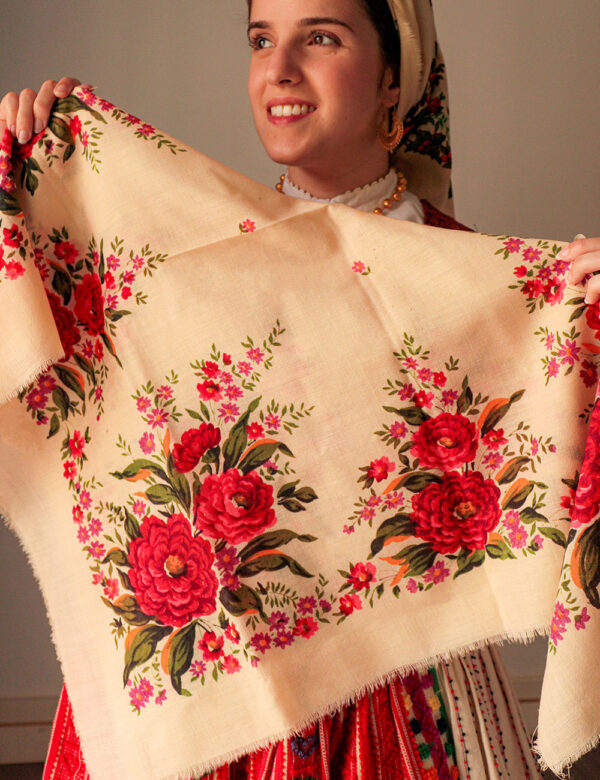 Lenço Roseira - Creme - Image 3