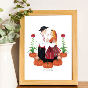 quadro com ilustração de folclore português