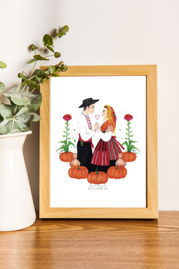 quadro com ilustração de folclore português