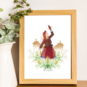quadro com ilustração de folclore português