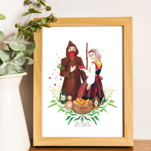 quadro com ilustração de folclore português